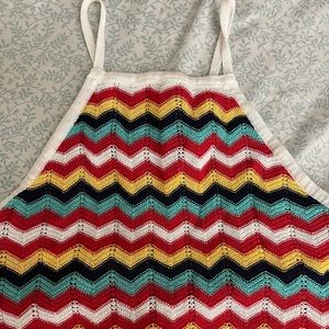 Multicolor chevron crop top